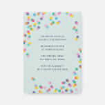 Mint Green Colorful Confetti Kids Birthday Party  Einladung<br><div class="desc">Our 'Confetti' birthday party invitation features a fun and colorful polka dots on a mint green background. To see more matching items,  check out our 'Confetti' collection.</div>