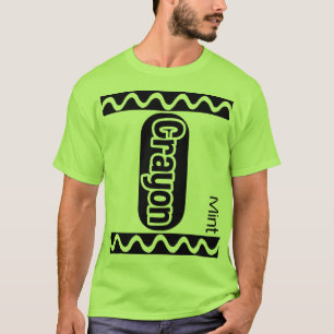 Mint Green Crayon Halloween Kostümfrauen T-Shirt