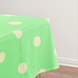 Mint Green Cream Polka Dots Tischdecke