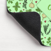 Mint Green Culden Garden Herb Mousepad (Ecke)