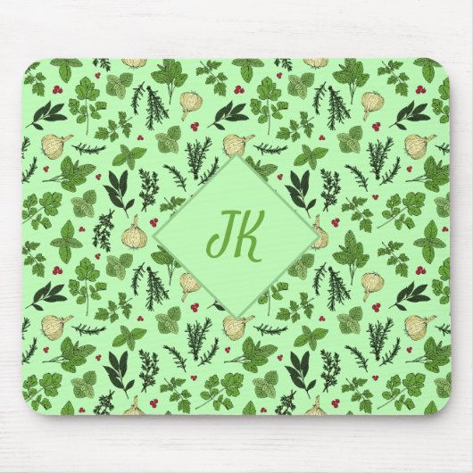 Mint Green Culden Garden Herb Mousepad (Vorne)