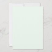 Mint Green Dainty Spring Wedding Einladung (Rückseite)