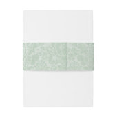 Mint Green Damask Einladung Bauchband Einladungsbanderole (Rückseitenbeispiel)