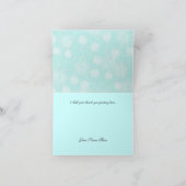 Mint Green Dandelion Wedding Danke Note Card (Innenseite)