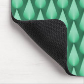 Mint Green Dazzling Raindrops Mousepad (Ecke)