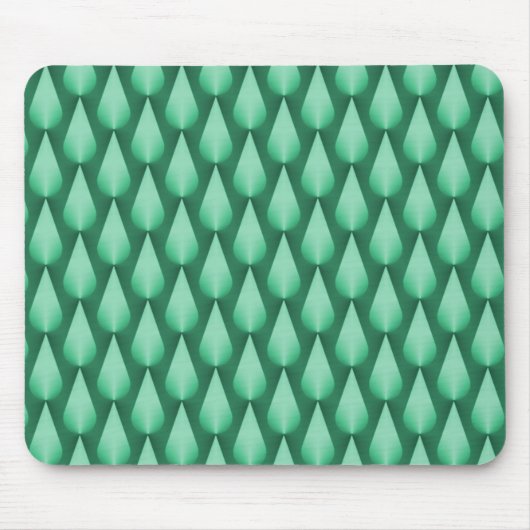 Mint Green Dazzling Raindrops Mousepad (Vorne)