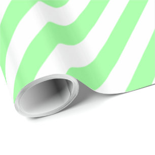 Mint Green Diagonal Stripe Geschenkpapier