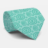 Mint Green Doodles Neck Tie Krawatte (Gerollt)