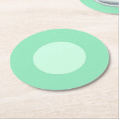 Mint Green Dot Moderne elegante Blank-Vorlage Runder Pappuntersetzer (Angewinkelt)