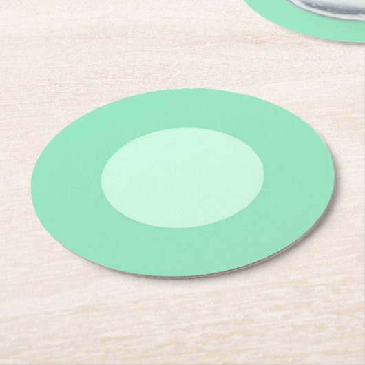 Mint Green Dot Moderne elegante Blank-Vorlage Runder Pappuntersetzer (Angewinkelt)