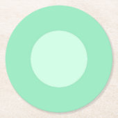 Mint Green Dot Moderne elegante Blank-Vorlage Runder Pappuntersetzer (Vorderseite)
