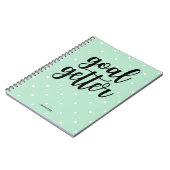 Mint Green Dots | Goal Getter Notizblock (Linke Seite)