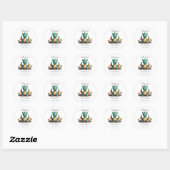 Mint Green Dragon Baby Dusche Danke Sticker (Blatt)