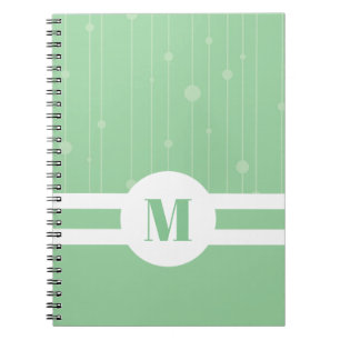 Mint green ecofriendly monogram pastel modern notizblock