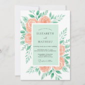 Mint Green Effervescent Spring Wedding Einladung (Vorderseite)