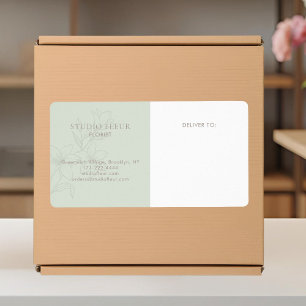 Mint Green Einfache moderne floristische Schiffs