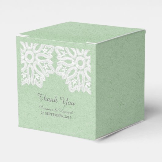 Mint Green Elegance Lace Fevor Boxes Geschenkschachtel (Vorderseite)