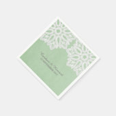 Mint Green Elegance Lace Paper Napkins Serviette (Ecke)