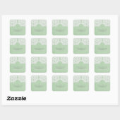Mint Green Elegance Lace Wedding Stickers (Blatt)
