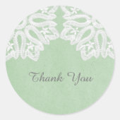 Mint Green Elegance Spitze Danke Stickers (Vorderseite)
