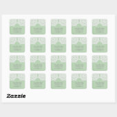 Mint Green Elegance Spitze Save the Date Stickers (Blatt)