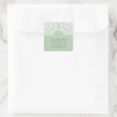 Mint Green Elegance Spitze Save the Date Stickers (Tasche)