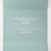 Mint Green Elegance Wedding Dreifach Gefaltete Einladung (Innenseite Mitte)