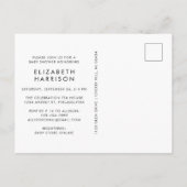 Mint Green Elephant Baby Dusche Einladungspostkarte (Rückseite)