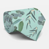 Mint Green Eukalyptus Greenery Pattern Krawatte (Gerollt)