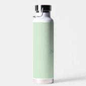 Mint Green Feminine Minimalistisch Script Individu Trinkflasche (Rechts)