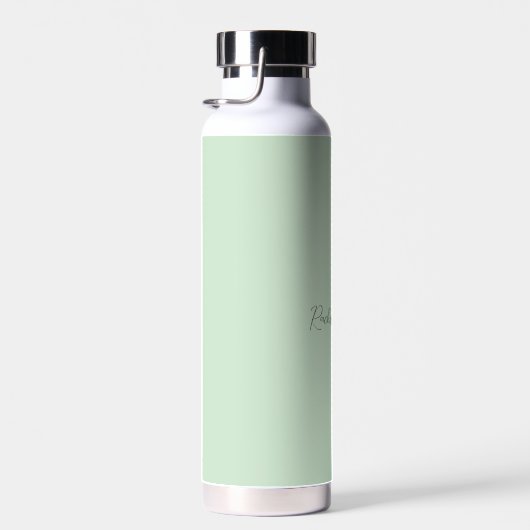Mint Green Feminine Minimalistisch Script Individu Trinkflasche (Rechts)