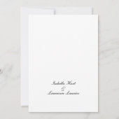 Mint Green Floral Gold Rahmen Elegante Hochzeit Einladung (Rückseite)