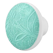 Mint Green Floral Keramikknauf (Rechts)