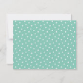 Mint Green Floral Monogram Note Cards Mitteilungskarte (Rückseite)
