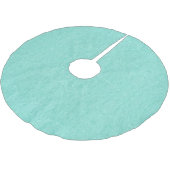 Mint Green Floral Polyester Weihnachtsbaumdecke (Schrägansicht)