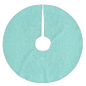 Mint Green Floral Polyester Weihnachtsbaumdecke (Vorderseite)