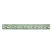 Mint Green Floral Satinband (Vorderseite)