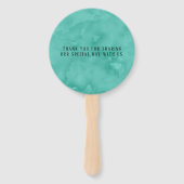 Mint Green Florals Gold Foliage Hochzeit Vielen Da Fächer (Rückseite)