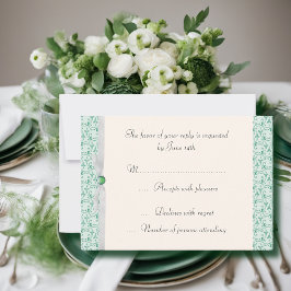 Mint Green Florentine UAWG RSVP Karte