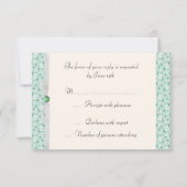 Mint Green Florentine UAWG RSVP Karte (Vorderseite)