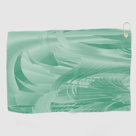 Mint Green Foliage Golfhandtuch (Horizontal)