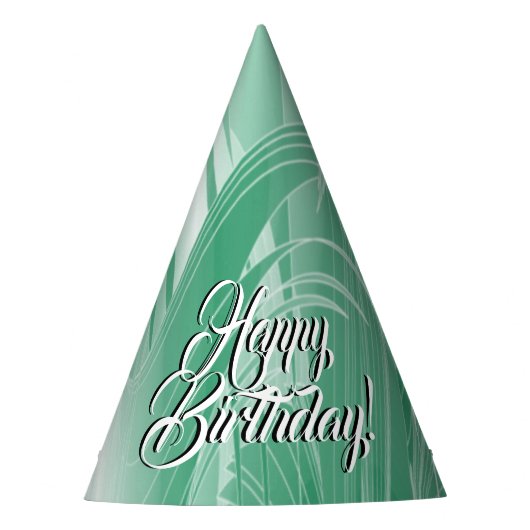 Mint Green Foliage Partyhütchen (Vorderseite)