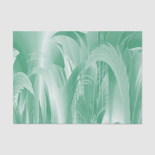 Mint Green Foliage Seidenpapier (Vorderseite)