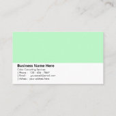 Mint Green | "Frisch und erfrischend" Visitenkarte (Rückseite)