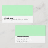 Mint Green | "Frisch und erfrischend" Visitenkarte (Vorne/Hinten)