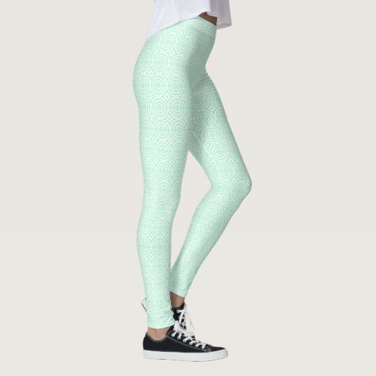 Mint Green Funky GeoMetric Leggings (Rechts)