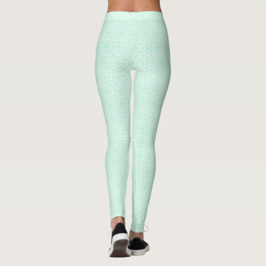 Mint Green Funky GeoMetric Leggings (Rückseite)
