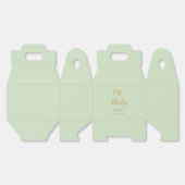 Mint Green Gable Favor Box Personalized for Baby  Geschenkschachtel (Ungeklappt)