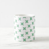 Mint green geometric star motif coffee mug kaffeetasse (Mittel)