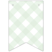 Mint Green Gingham Birthday Bunting Flag Banner (Erste Fahne)